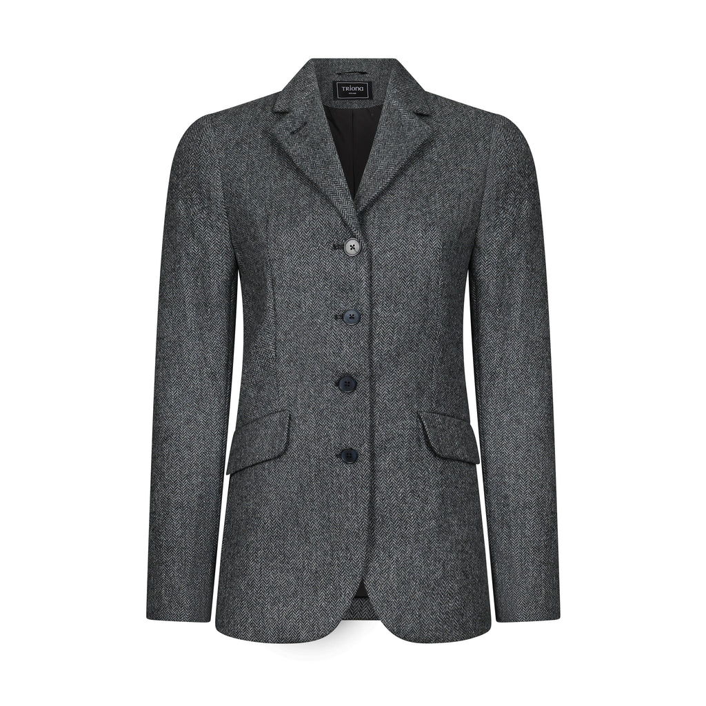 Charcoal Herringbone Fiadh Donegal Tweed Jacket