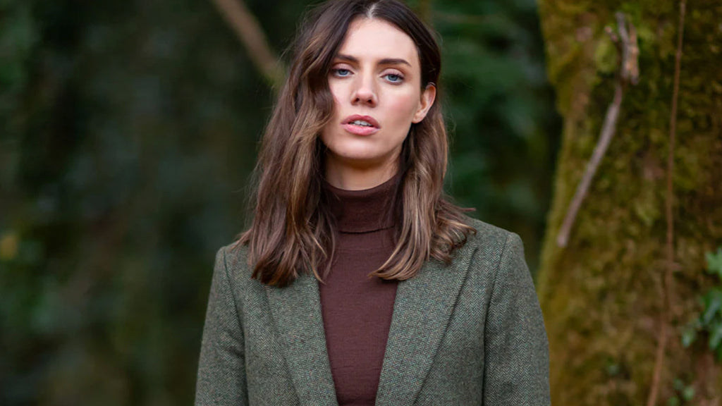 Introducing the Green Herringbone Cara Blazer