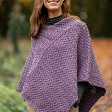 Load image into Gallery viewer, Lavender Aideen Aran Poncho
