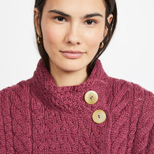 Load image into Gallery viewer, Supersoft Crossover Button Cardigan, Wine

