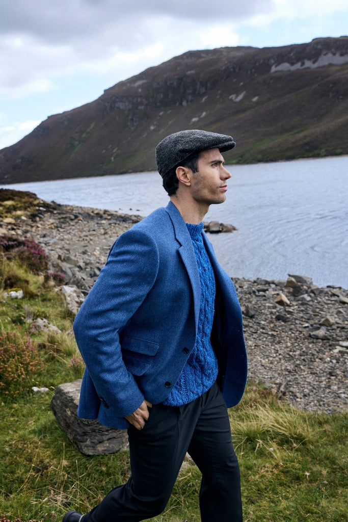 Blue_Fleck_Unisex_Cable_Crew_Neck_Aran_Sweater