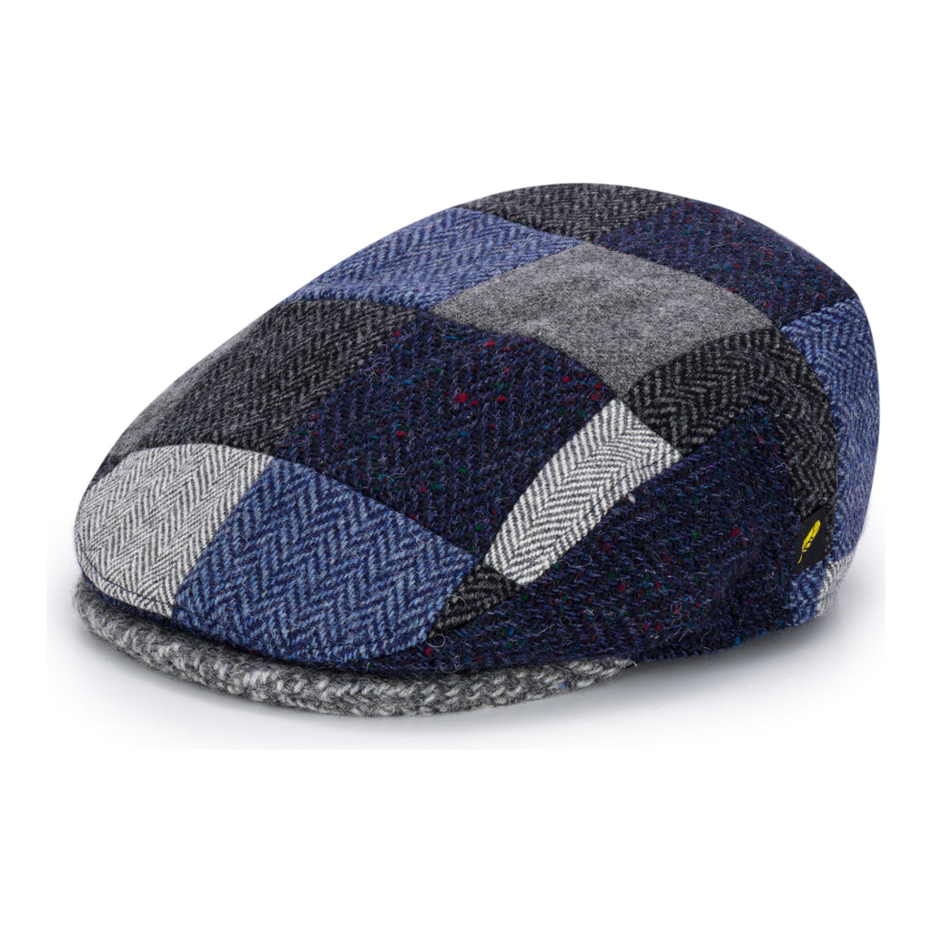 Blue Patchwork Dubliner Flat Cap