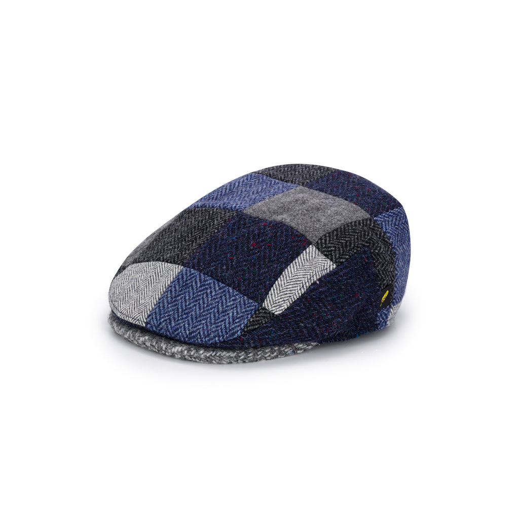 Blue Patchwork Dubliner Flat Cap