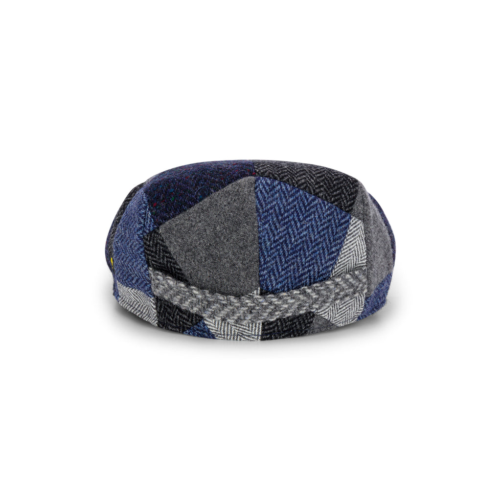Blue Patchwork Dubliner Flat Cap