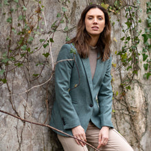 Load image into Gallery viewer, Sea Green Cara Donegal Tweed Blazer
