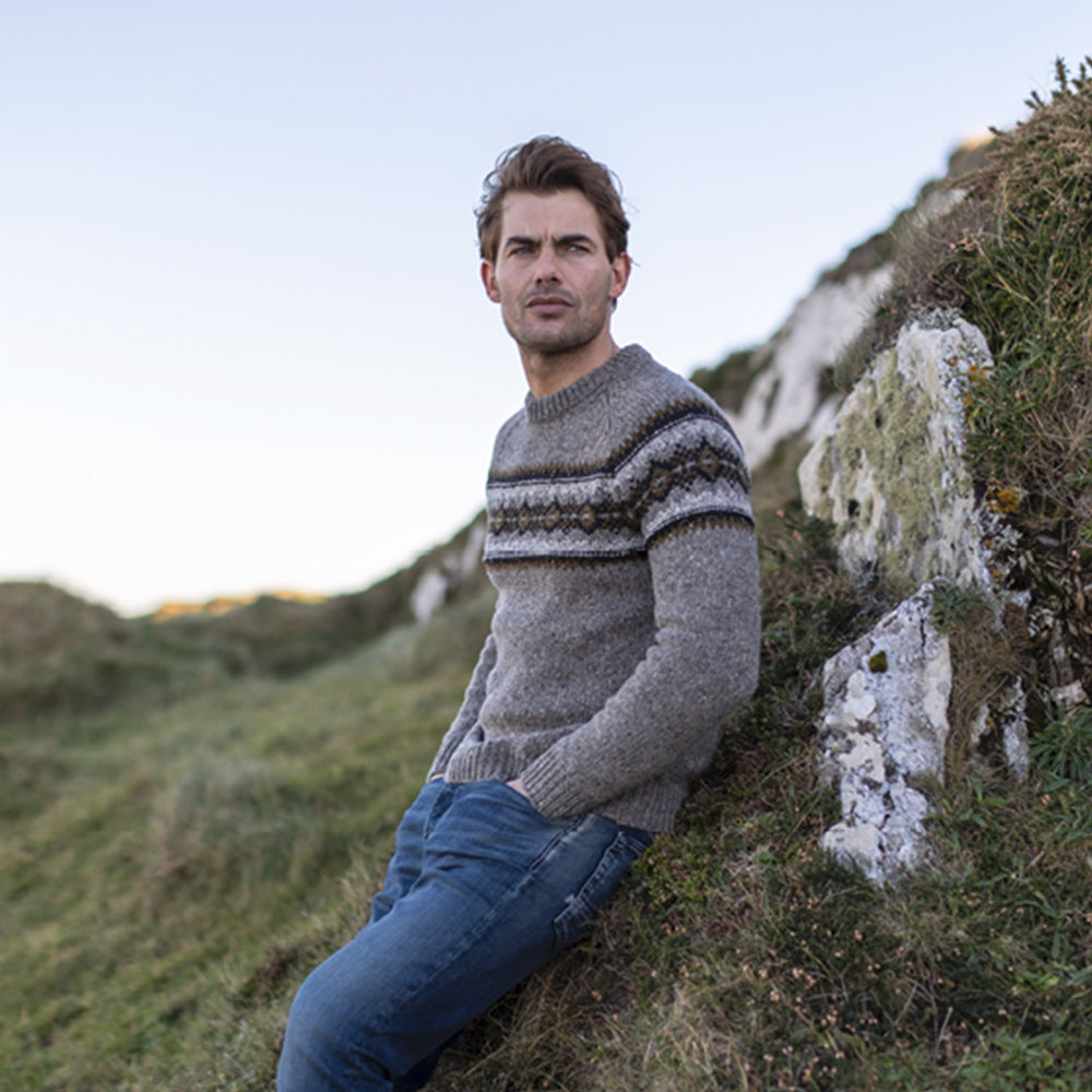 Triona | Rabbit Crew Neck Fairisle Jumper – Triona Design