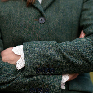 Green Herringbone Fiadh Donegal Tweed Jacket