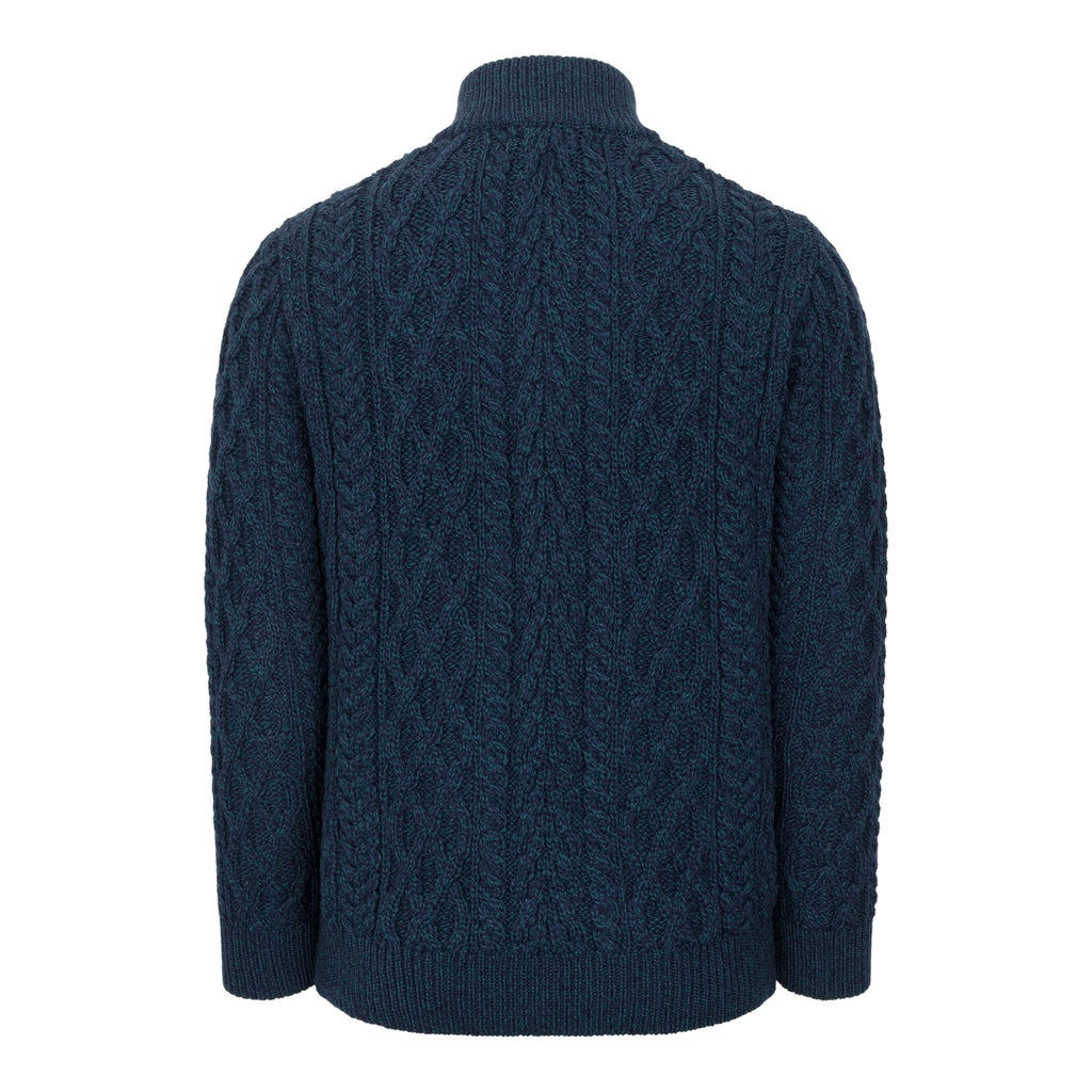 Half-Zip-Blackwatch-Aran-Sweater-Back