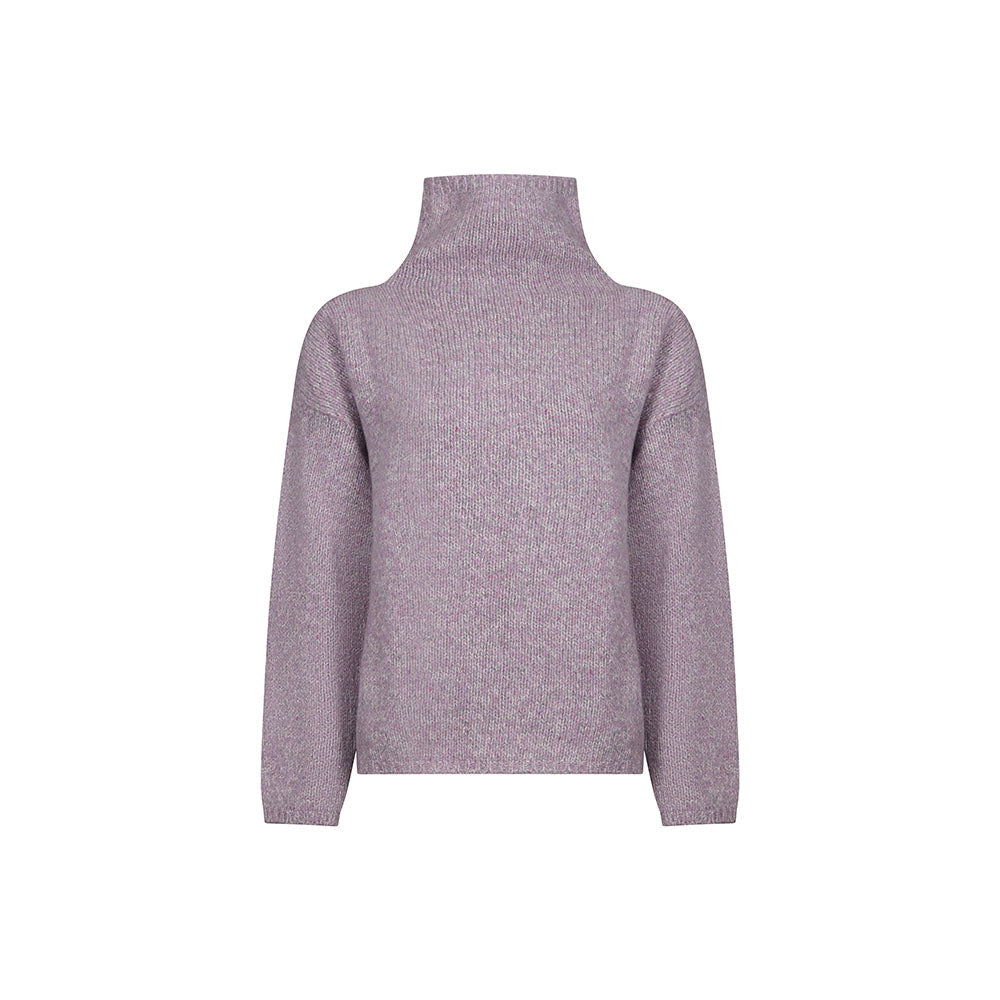 Lilac Funnel Neck Slouchy Sweater