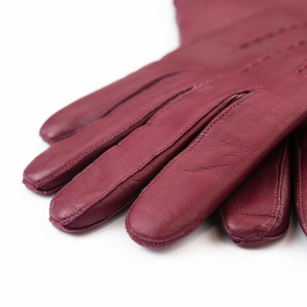 Luxury Dark Crimson Ladies Pique Gloves