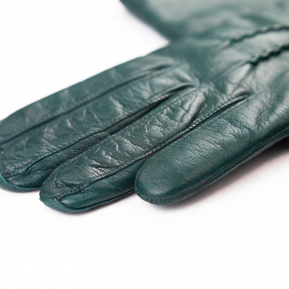 Luxury Forest Green Ladies Pique Gloves