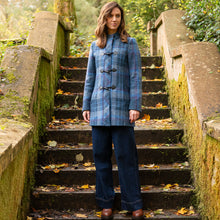 Load image into Gallery viewer, Blue Check Marie Duffle Coat
