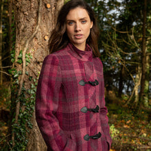 Load image into Gallery viewer, Raspberry Check Marie Duffle Coat
