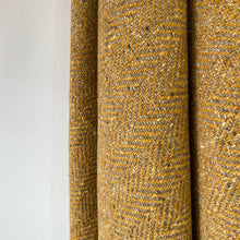 Load image into Gallery viewer, Mustard Herringbone Donegal Tweed Blanket

