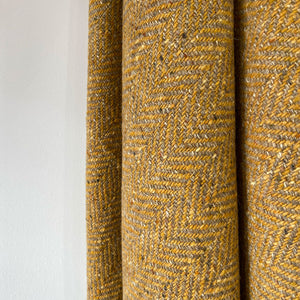 Mustard Herringbone Donegal Tweed Blanket