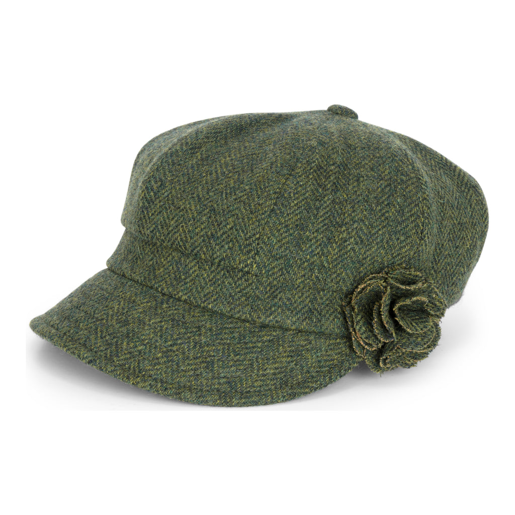 Newsboy-Cap-Green-Herringbone