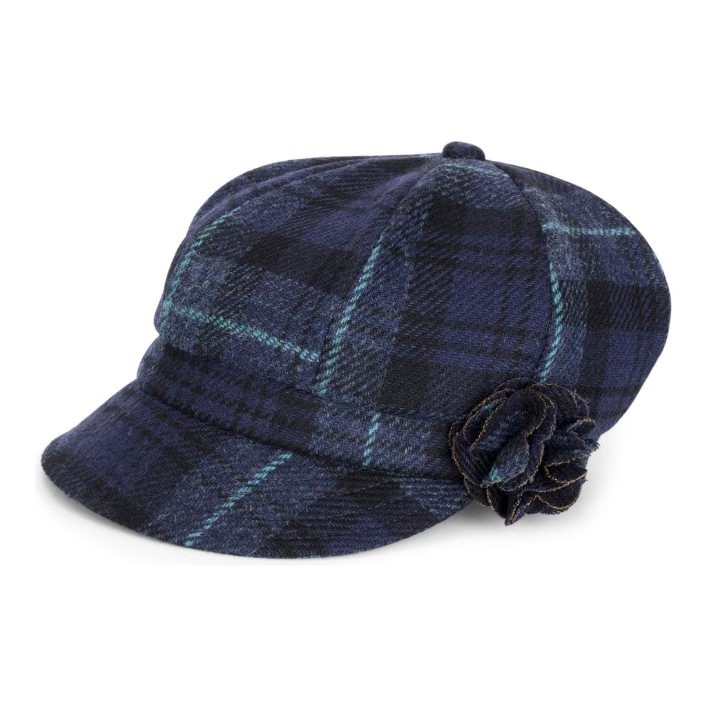 Newsboy-Cap-Navy-Blue-Check