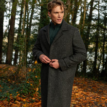 Load image into Gallery viewer, Charcoal Cillian Donegal Tweed Coat
