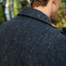Load image into Gallery viewer, Navy Fleck Cillian Donegal Tweed Coat
