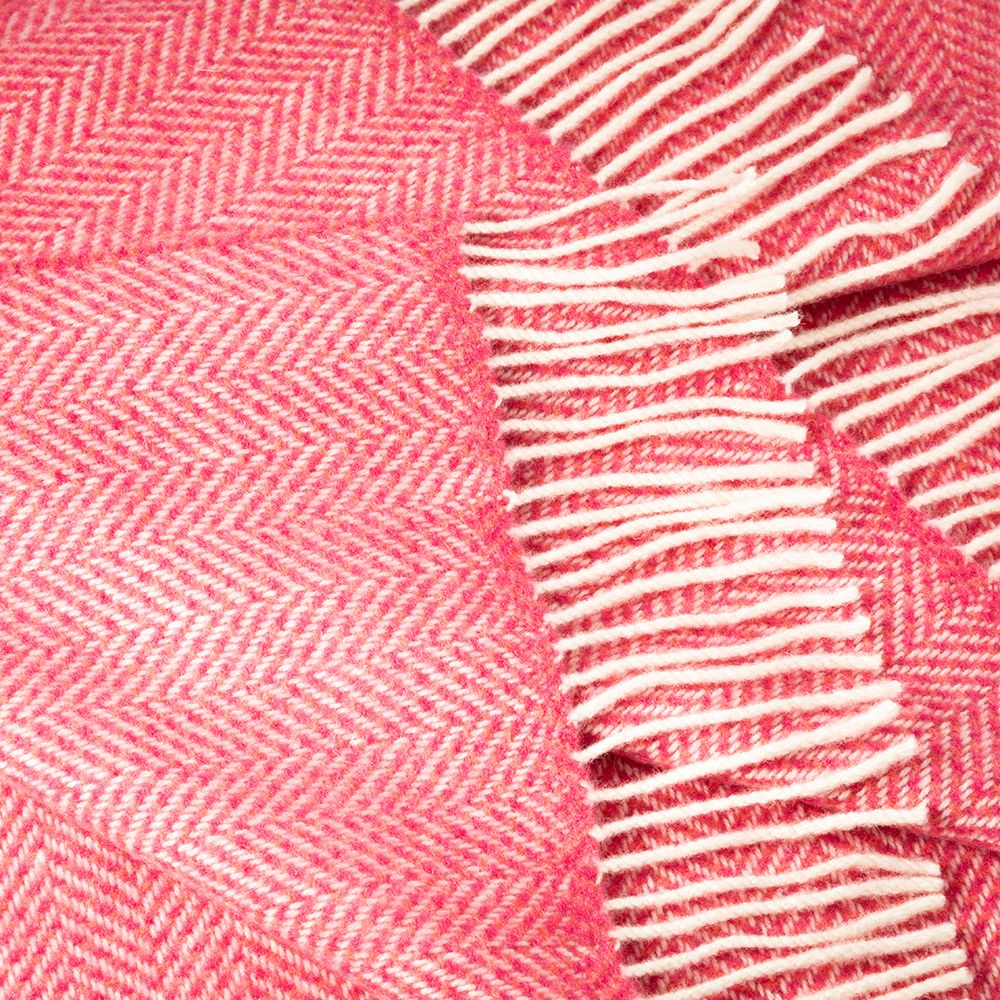Pink-Herringbone-Merino-Cashmere-Blanket