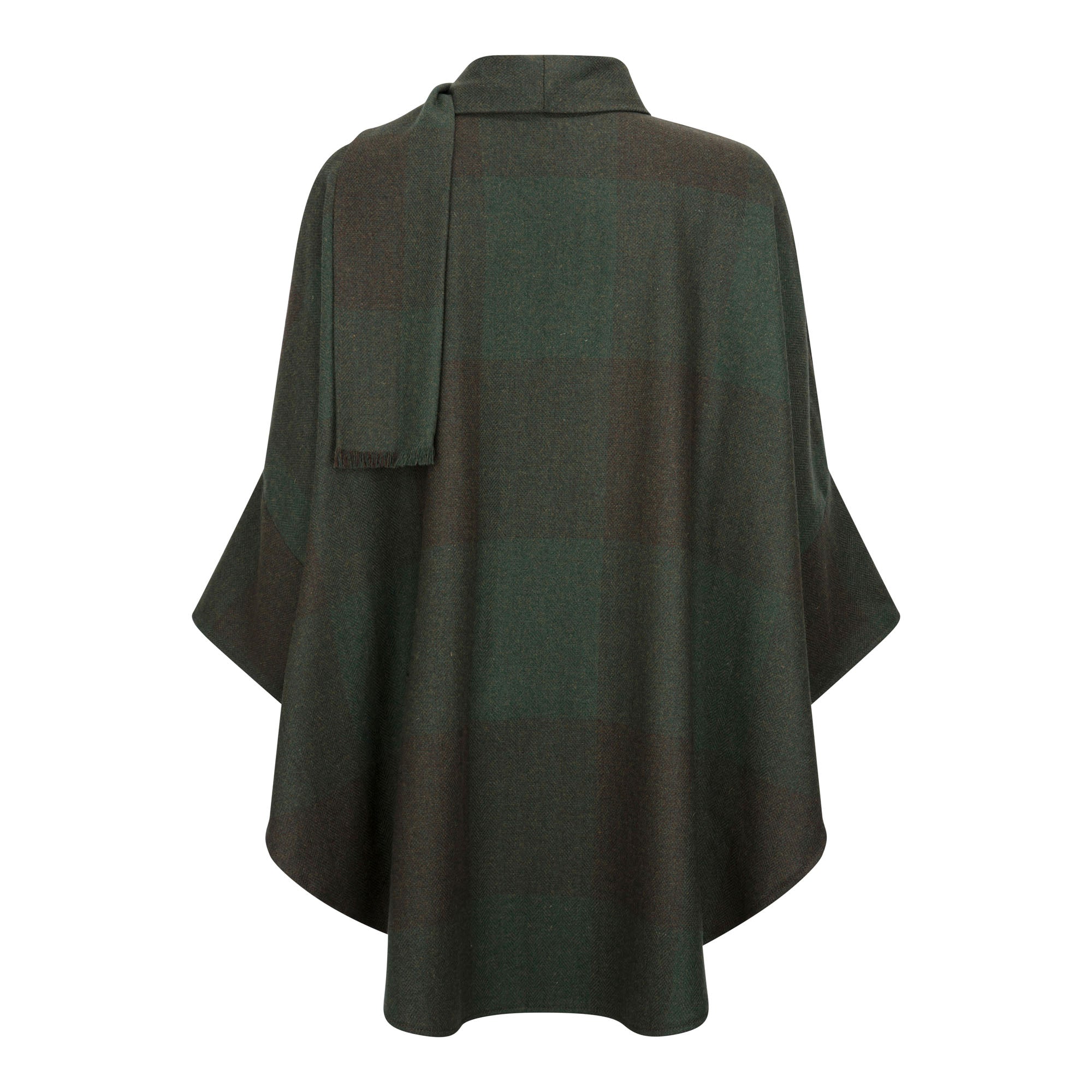 A*O様 Tweed cape / feuille Triona Design | Women's Grey Check Roisin Donegal Tweed Cape