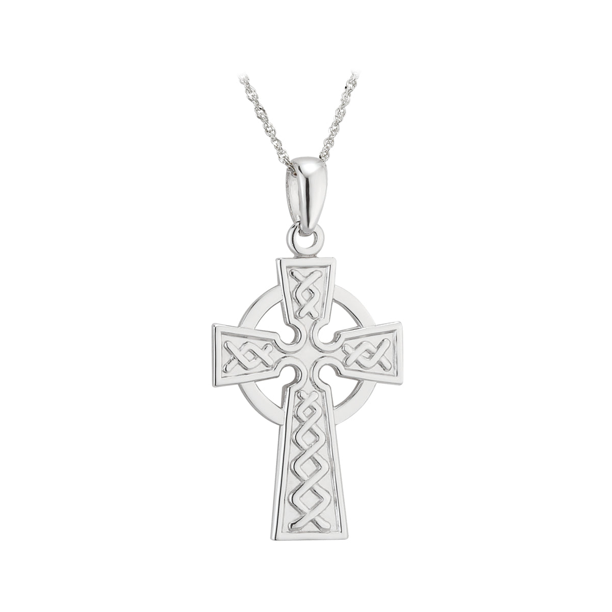 9K Gold Engraved Celtic Cross Pendant