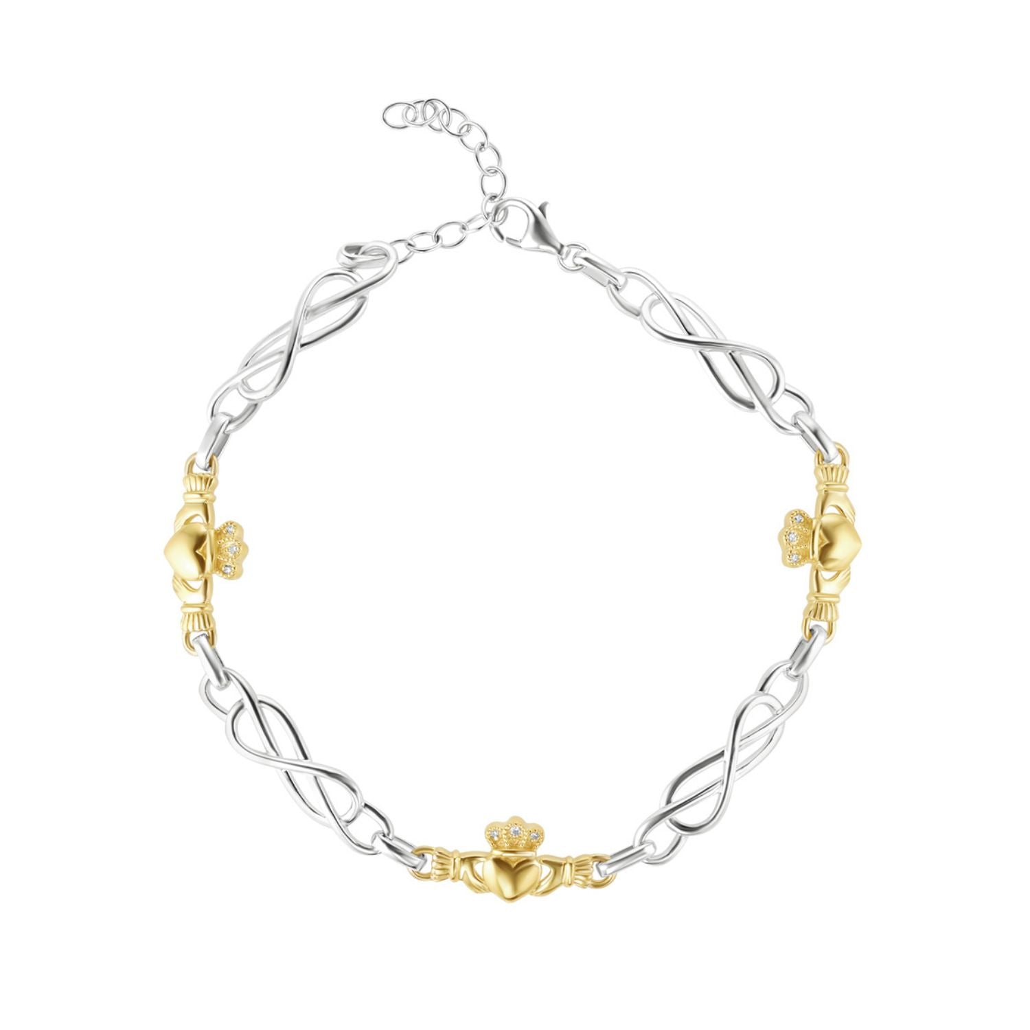 Bangle 10kt Gold And Sterling Silver Triona 10K Gold And Sterling