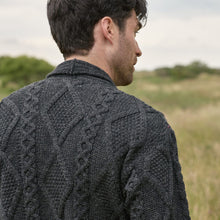 Load image into Gallery viewer, Charcoal Mens Wool Button Cardigan

