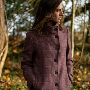 Sinead Mauve Thirsk Tweed Coat