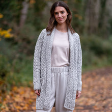 Load image into Gallery viewer, Oatmeal Siofra Long Aran Cardigan
