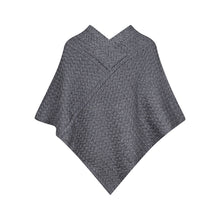 Load image into Gallery viewer, Steel Grey Aideen Aran Poncho
