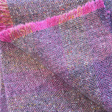 Load image into Gallery viewer, Pink and Purple Mix Donegal Tweed Blanket

