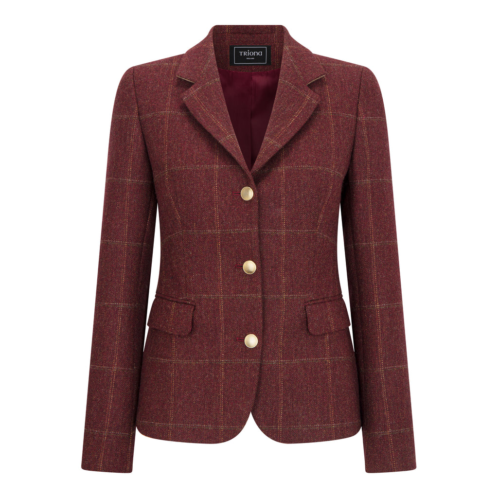 TRIONA_Orla_Double_Vent_Jacket_WineWindowpane