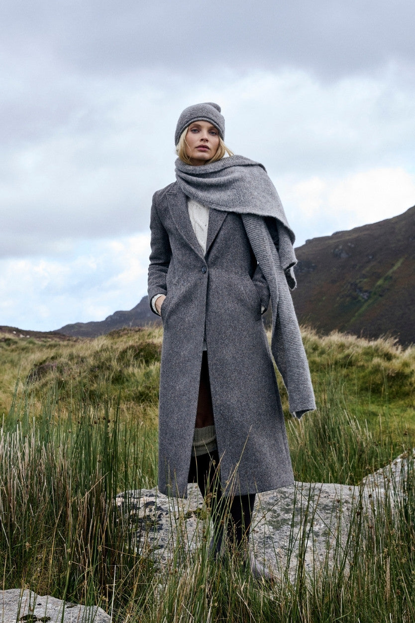 Triona | Grey Salt & Pepper Shannon Tweed Coat – Triona Design