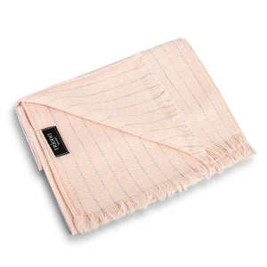 Pink Stripe Donegal Tweed Scarf