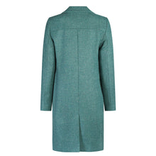 Load image into Gallery viewer, Teal Aisling Donegal Tweed Knee Coat
