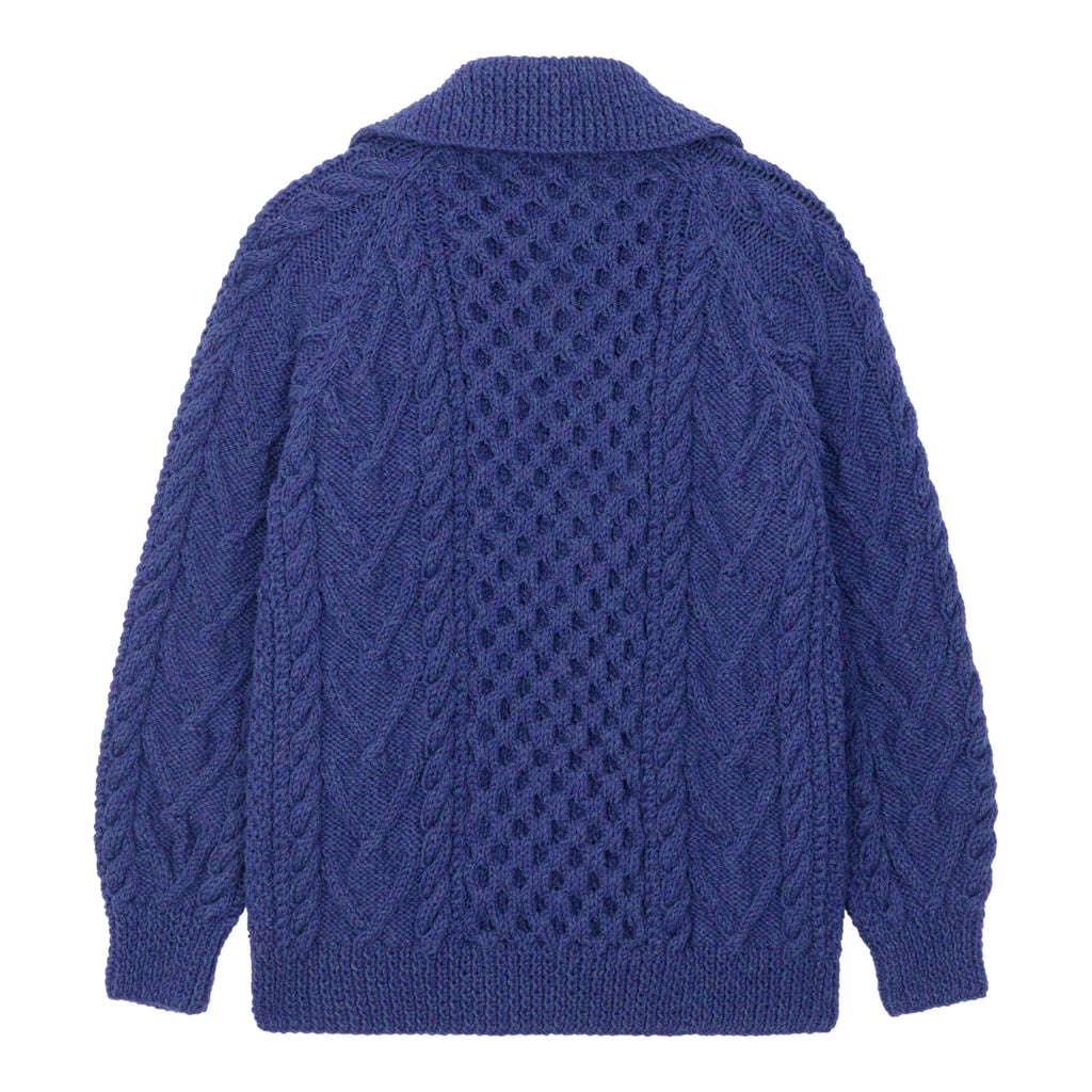 Athena Blue Zip Sweater Back