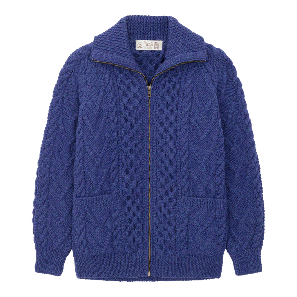 Athena Blue Zip Sweater