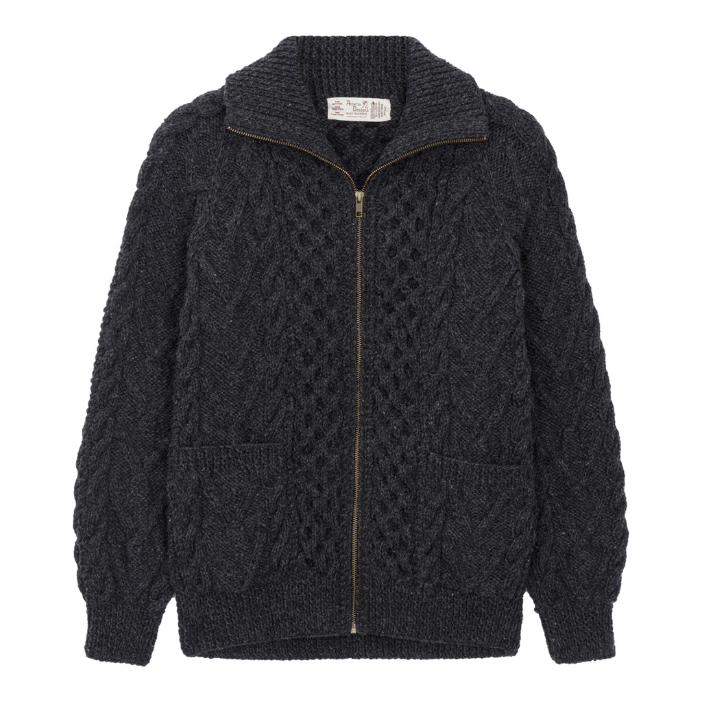 Athena Charcoal Zip Sweater