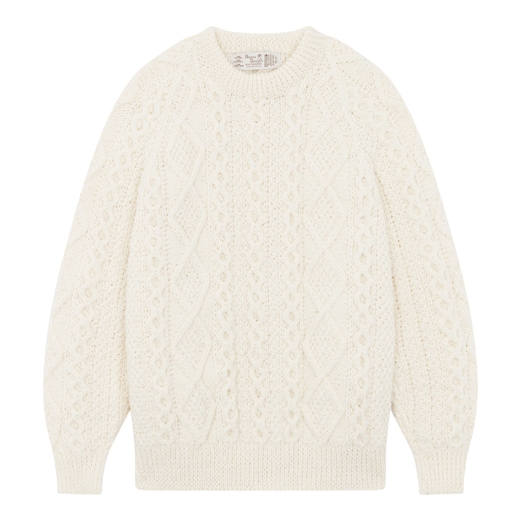 Athena Natural Crew Aran Sweater