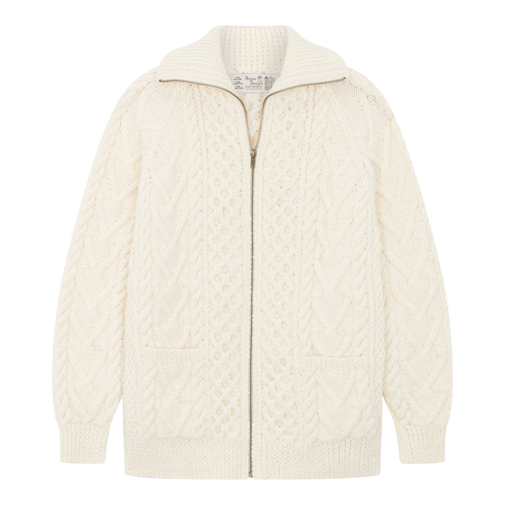 Athena Natural Zip Sweater