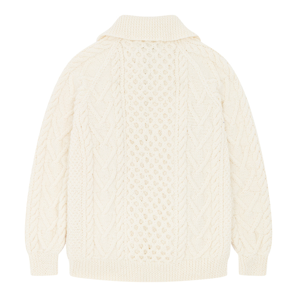 Athena Natural Zip Sweater Back