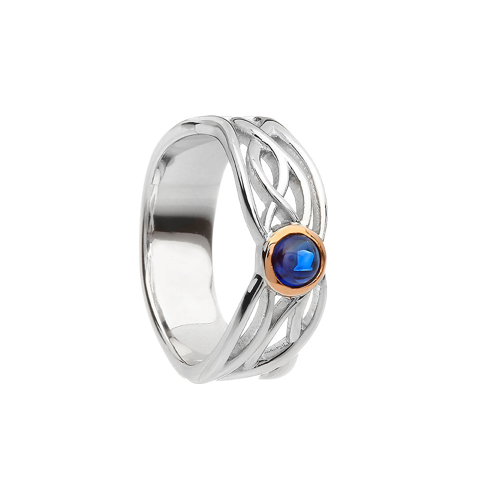 Sterling Silver Wishing Tree Ring with Sapphire
