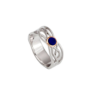 Sterling Silver Wishing Tree Ring with Sapphire