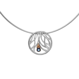 Sterling Silver Wishing Tree Necklace with Sapphire