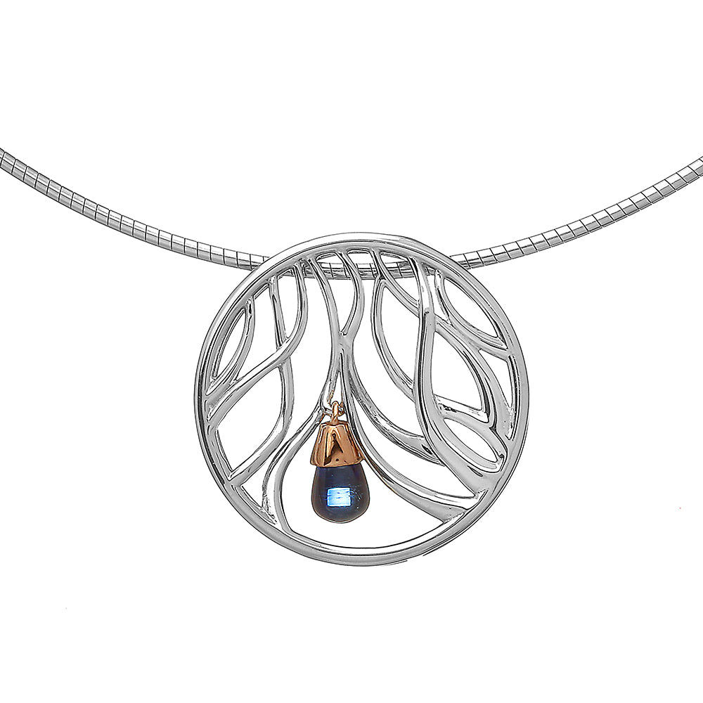 Sterling Silver Wishing Tree Necklace with Sapphire