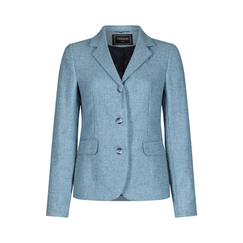 Dusty Blue Orla Donegal Tweed Jacket