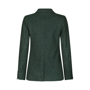 Green Herringbone Fiadh Donegal Tweed Jacket Back
