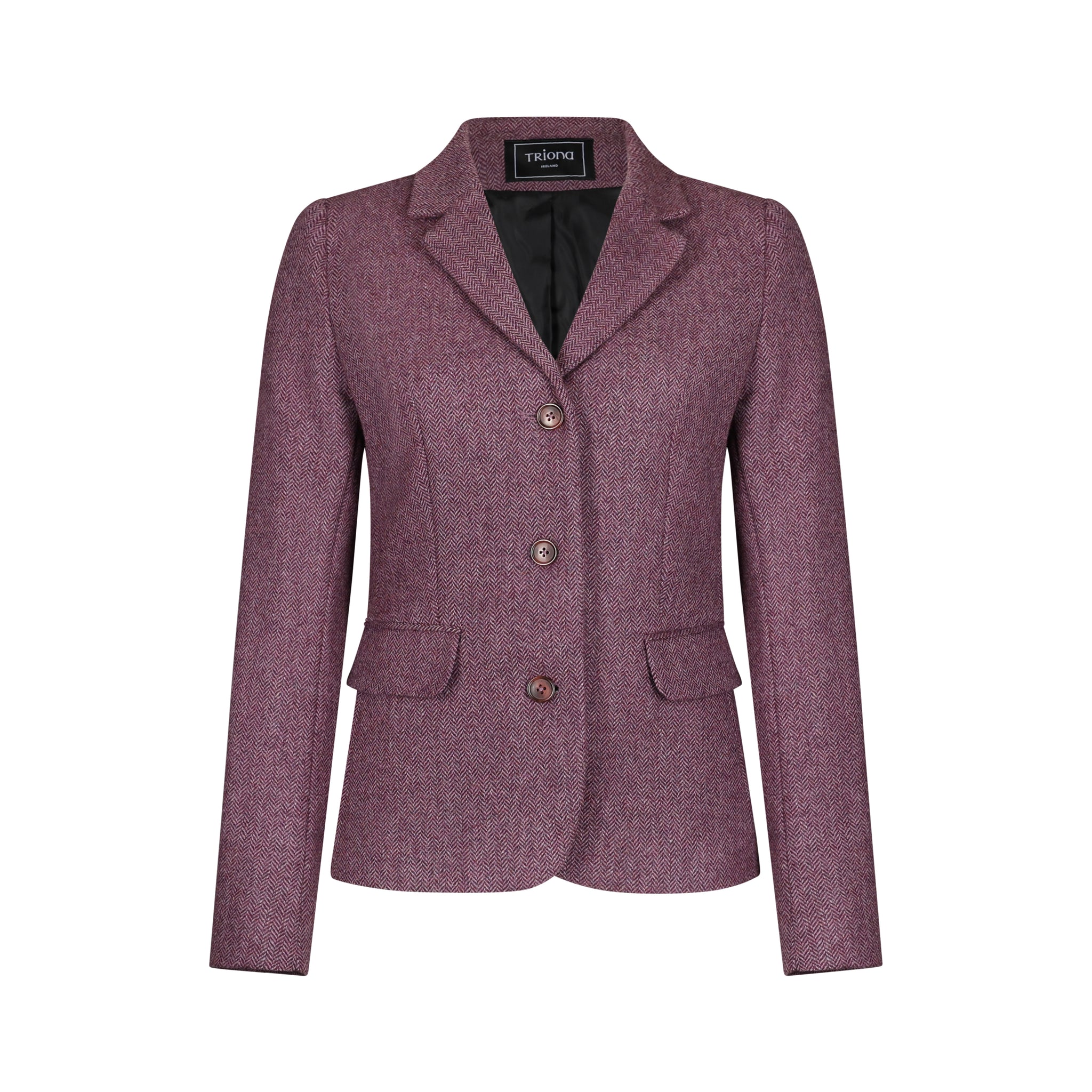 Triona | Heather Herringbone Orla Donegal Tweed Jacket – Triona Design