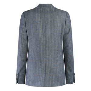 Navy and Blue Windowpane Fiadh Donegal Tweed Jacket